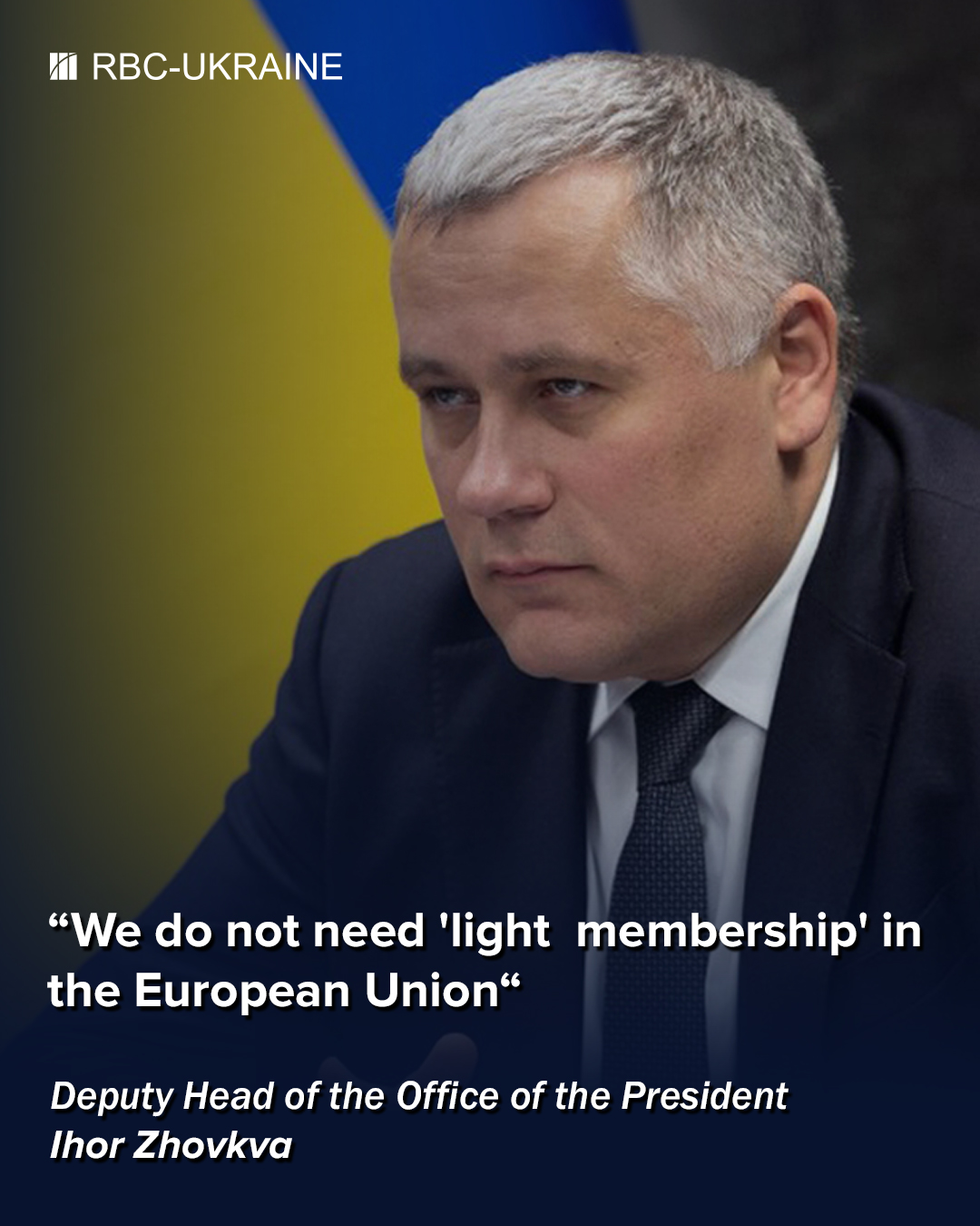 Will Ukraine join EU in 2027? Interview with Zelenskyy's office deputy head Ihor Zhovkva